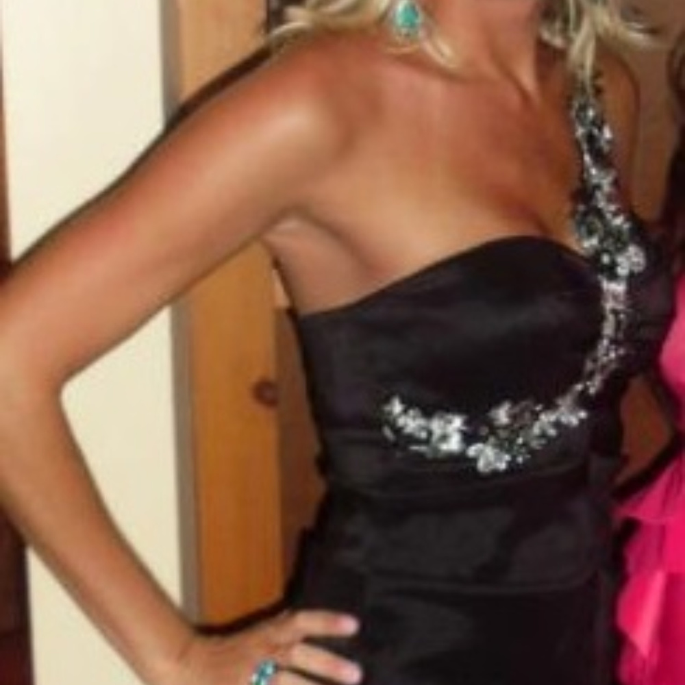 Jeweled Black Cocktail Dress